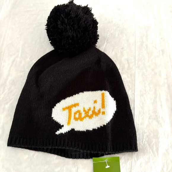 NWT Kate Spade Taxi Pom Pom Beanie black SZ Adult main image 3